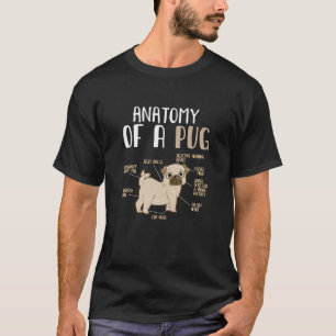 Anatomie eines Hundebüts eines Mops T-Shirt