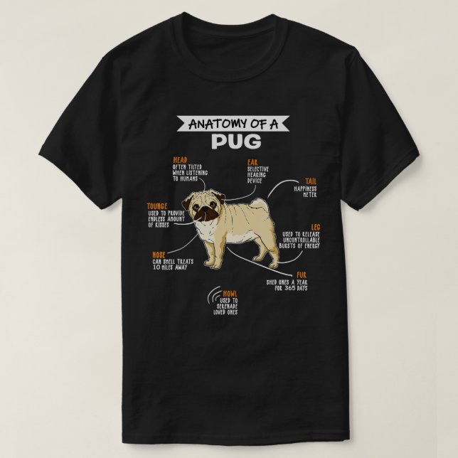 Anatomie eines Hundes, der ein Lover-Geschenk für  T-Shirt (Design vorne)