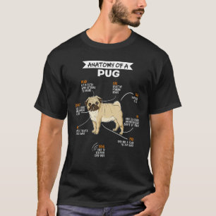 Anatomie eines Hundes, der sich im Mops vergnügt h T-Shirt