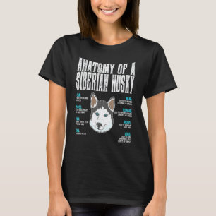 Anatomie eines Husky-Hundes T-Shirt