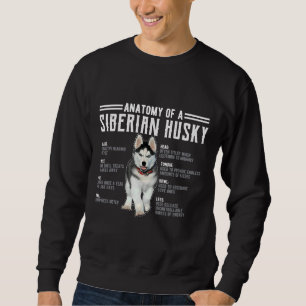 Anatomie eines Husky Print Sibirien Dog Fans T-Shi Sweatshirt