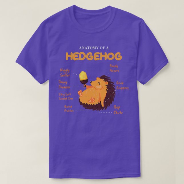 Anatomie eines Igel-Süßen Tiers T-Shirt (Design vorne)