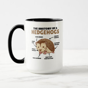 Anatomie eines Igels im niedlichen Igel Tasse