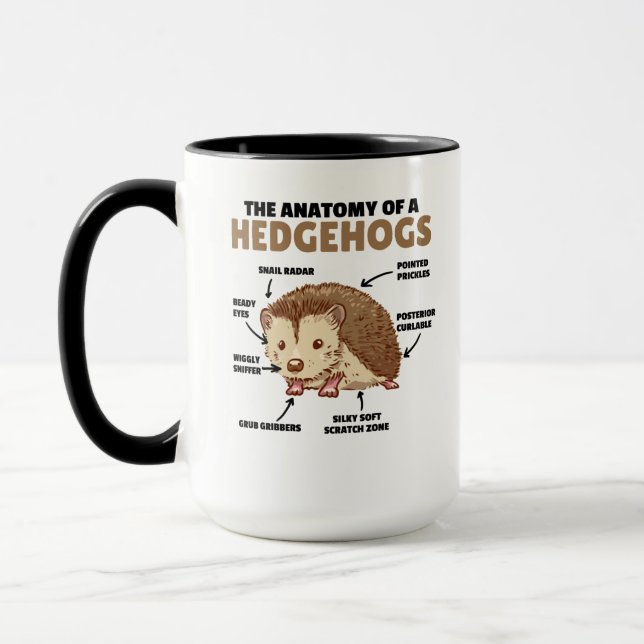 Anatomie eines Igels im niedlichen Igel Tasse (Links)