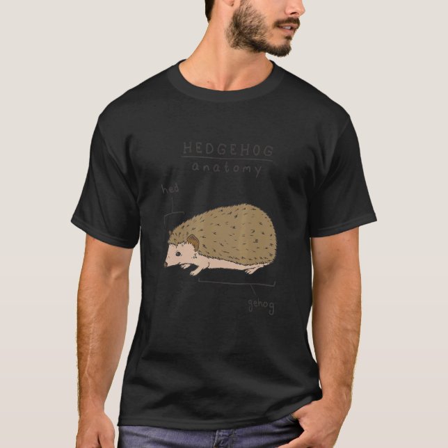 Anatomie eines Igels Niedliche Igel T-Shirt (Vorderseite)