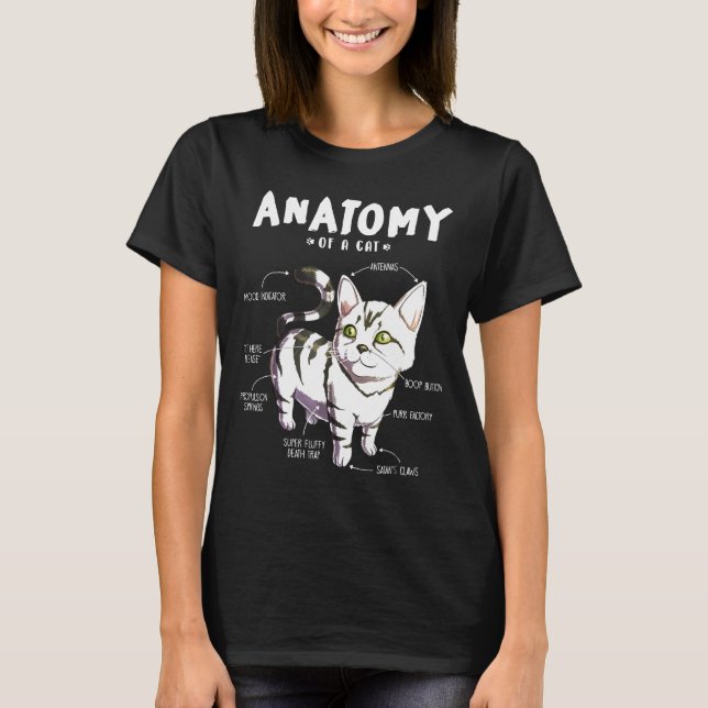 Anatomie eines katzenNiedlichen Kätzchen T-Shirt (Vorderseite)