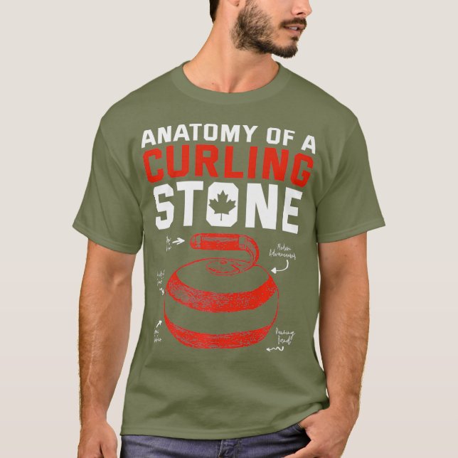 Anatomie eines Kurling Stone Kanadische Patriotin T-Shirt (Vorderseite)