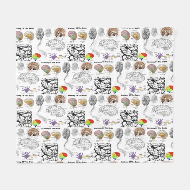 Anatomie eines menschlichen Gehirns populär Fleecedecke (Vorderseite (Horizontal))