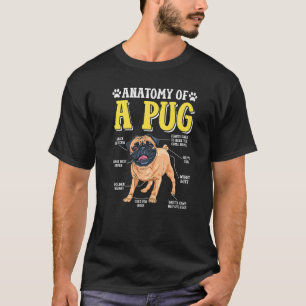 Anatomie eines Mops Hunde Hund Lover spendet Prämi T-Shirt