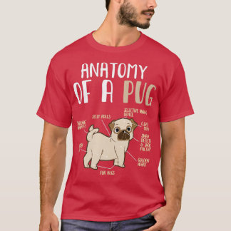Anatomie eines Mops Hundebüt Hund Lover Pun Gif T-Shirt
