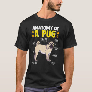 Anatomie eines Mops-Hundes Lustiges Hundegeschenk T-Shirt