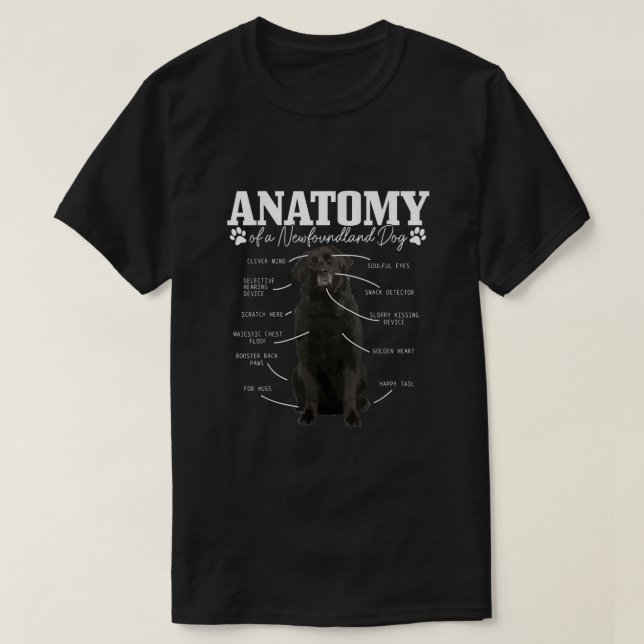 Anatomie eines neufundland Hundes Funny Niedlich N T-Shirt (Design vorne)