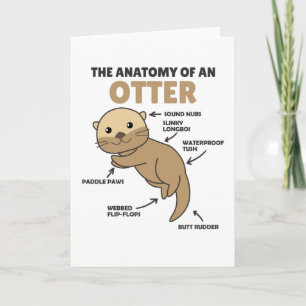 Anatomie eines Otters mit niedlicher Otter Karte