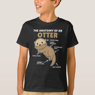 Anatomie eines Otters mit niedlicher Otter T-Shirt