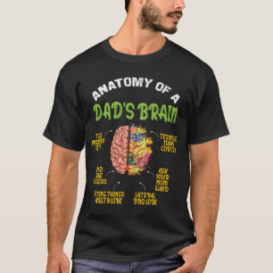 Anatomie eines Papa-Gehirns Lustiges Papa-Familie  T-Shirt