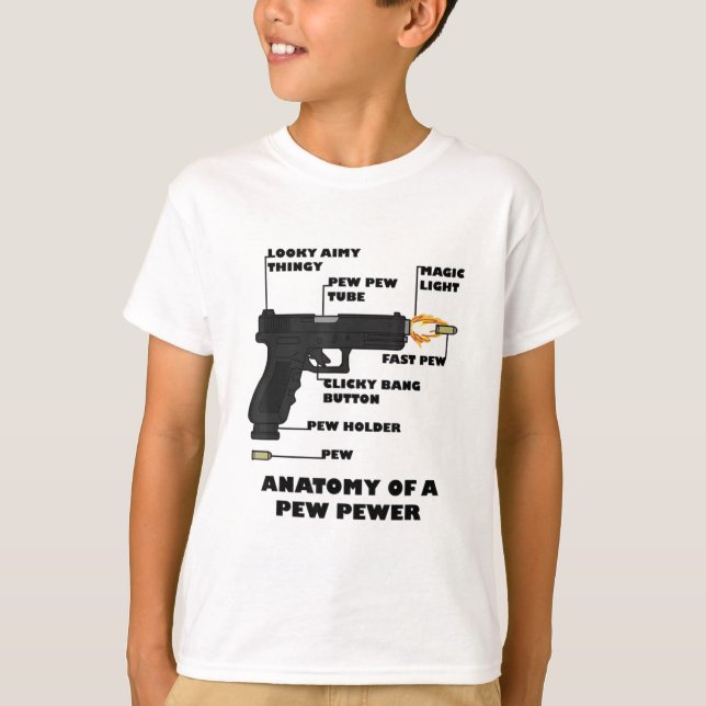 Anatomie eines Pew Pewer Ammo und eines Wächteränd T-Shirt (Vorderseite)