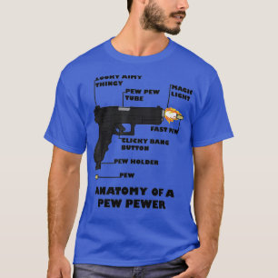 Anatomie eines Pew Pewer Ammo und eines Waffenände T-Shirt