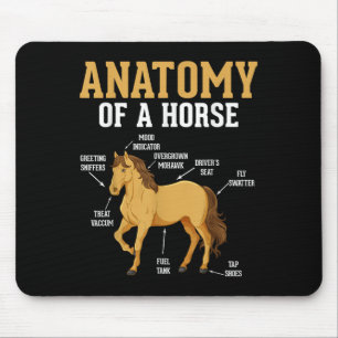Anatomie eines Pferdes Funny Reittier Neigh Horse Mousepad