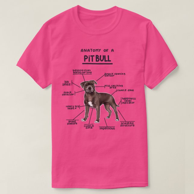 Anatomie eines PitBull 2 T-Shirt (Design vorne)
