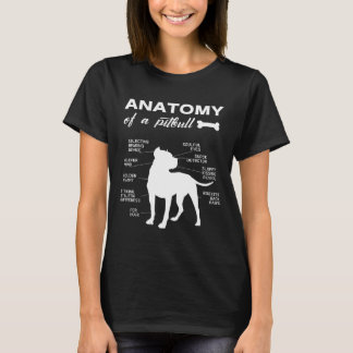 Anatomie eines Pitbull Hundes Lover Pit Bull Owner T-Shirt