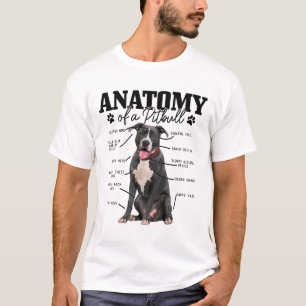 Anatomie eines Pitbull Hundes Niedliche Pitbulle M T-Shirt