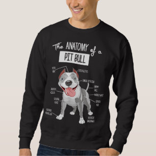 Anatomie eines Pitbullenhundes Sweatshirt