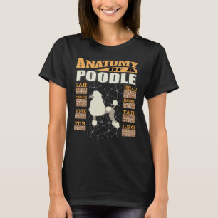 Anatomie eines Poodle Funny Poodle Designs T-Shirt
