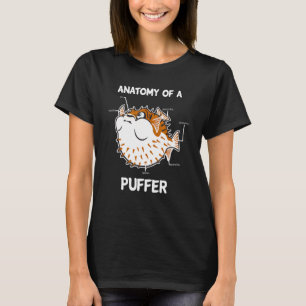 Anatomie eines Puffer Fish Funny T-Shirt