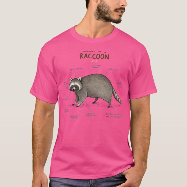 Anatomie eines Raccoons T-Shirt (Vorderseite)