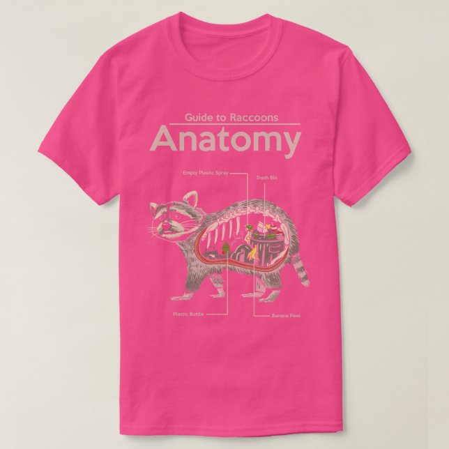 Anatomie eines Raccoons T-Shirt (Design vorne)