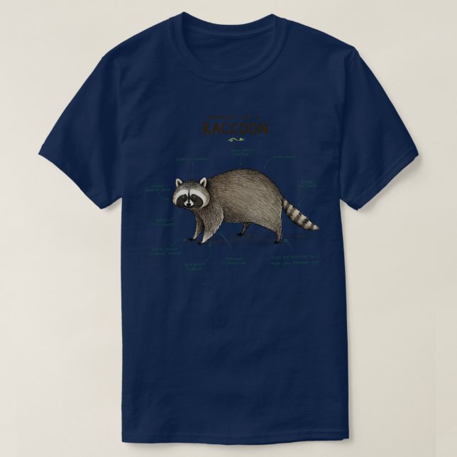 Anatomie eines Raccoons T-Shirt (Design vorne)