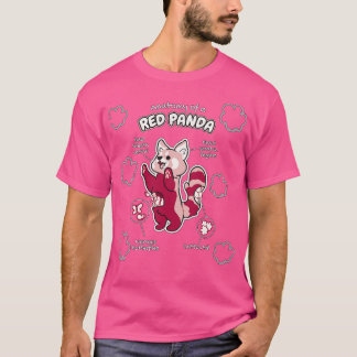 Anatomie eines Red Panda Funny Animal Gift T-Shirt