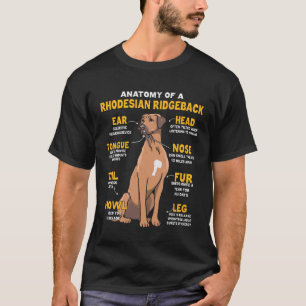 Anatomie eines rhodesischen Ridgebacks für Hunde T-Shirt