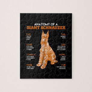 Anatomie eines Riesenschnauzer-Hunde-Funny-Geschen Puzzle