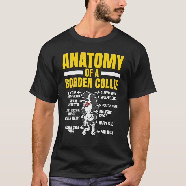 Anatomie eines Rinder-Hundes-Welpen T-Shirt (Vorderseite)