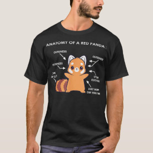 Anatomie eines roten Panda-Wissenschafts-Zoologen T-Shirt