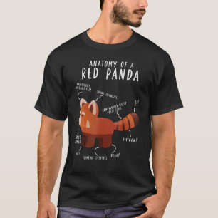 Anatomie eines roten Panda-Zoologen Red Panda T-Shirt