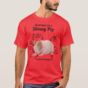 Anatomie eines Schweins der hässlichen Guinea T-Shirt
