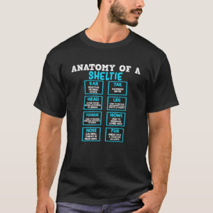 Anatomie eines Sheltie Geschenks für die Mama des  T-Shirt