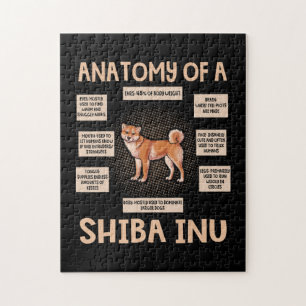 Anatomie eines Shiba Inu lustigen Welpengeschenks Puzzle
