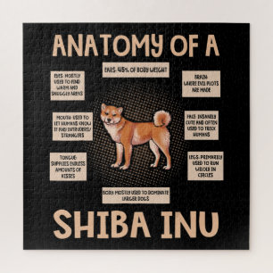 Anatomie eines Shiba Inu lustigen Welpengeschenks Puzzle