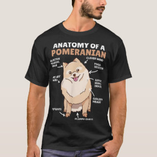 Anatomie eines Spitzes Niedliche Hunde Witziger Sp T-Shirt
