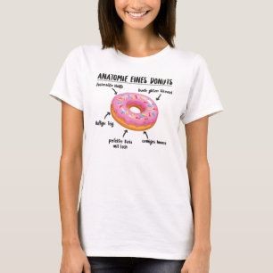 Anatomie eines süßen Donuts köstliche Donut T-Shirt
