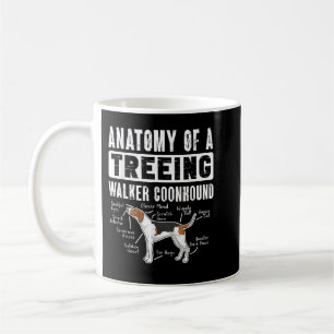 Anatomie eines Treeing Walker Coonhounds Kaffeetasse