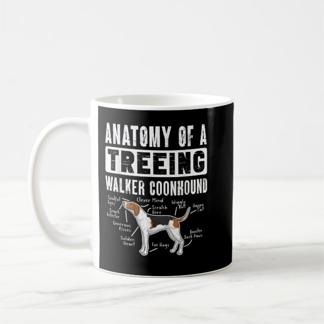 Anatomie eines Treeing Walker Coonhounds Kaffeetasse (Links)