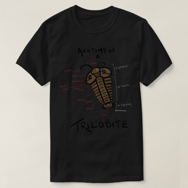 Anatomie eines Trilobits T-Shirt (Design vorne)