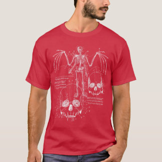 Anatomie eines Vampirschädels mit Fangs-Fangzähnen T-Shirt