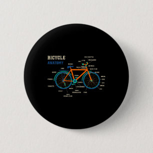 Anatomie eines Vintage-Fahrrads Mountainbiken Rads Button