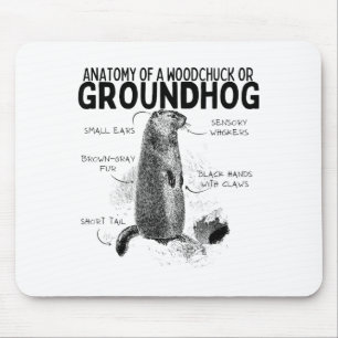 Anatomie eines Waldmurmeltiers oder eines Murmelti Mousepad
