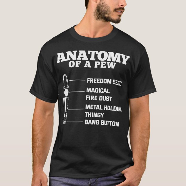 Anatomie eines Zungenwaffenbesitzers T-Shirt (Vorderseite)